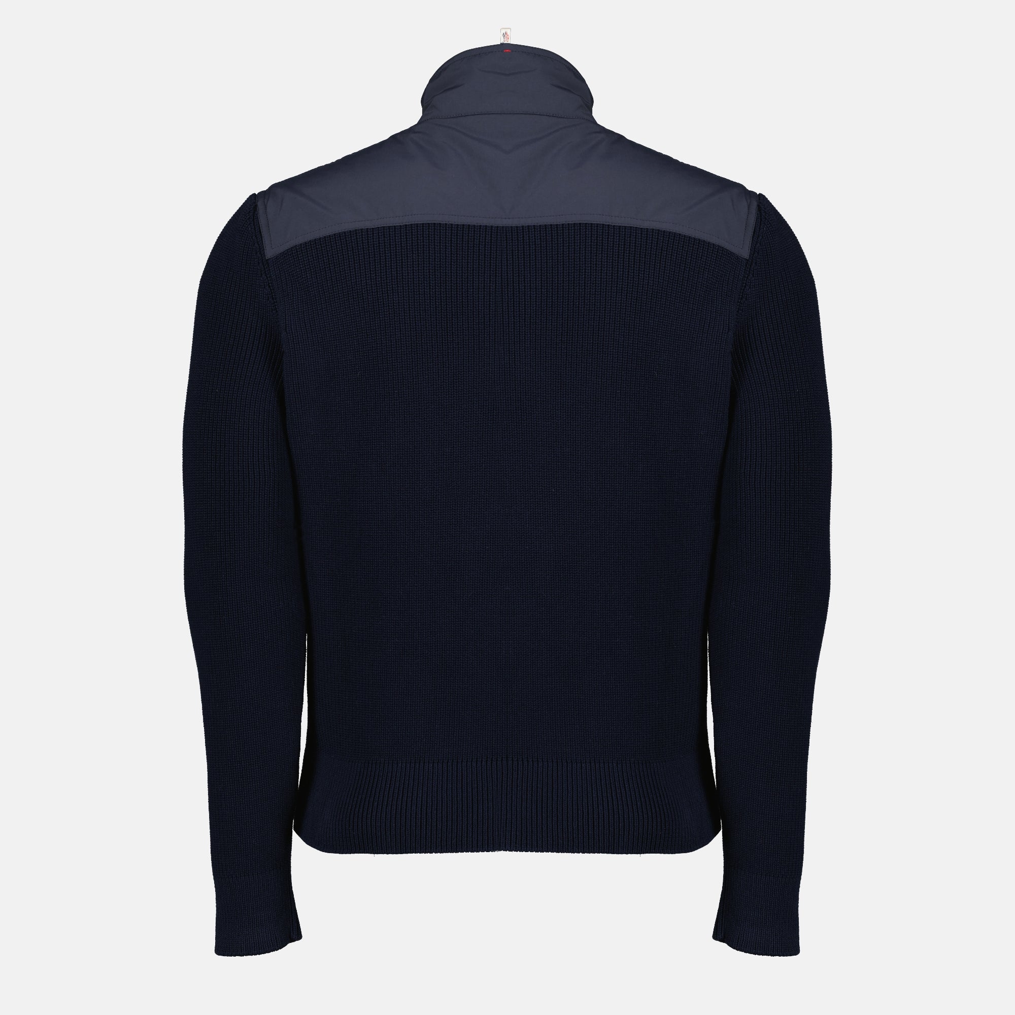 Image de l'article Veste cardigan bi-matière bleu de la marque Moncler Grenoble pour Homme - Saison Printemps-Été 2026 - Vue de Dos