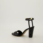 Offene schuhe Delfina Absatzsandalen Fendi Schwarz Femme
