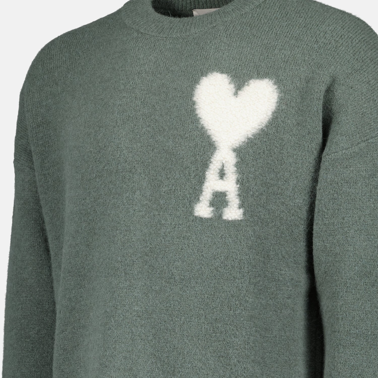 Maille Pull AMI de Coeur Ami PARIS Vert Unisexe