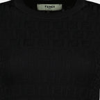 Image de l'article T-shirt FF noir de la marque Fendi pour Femme - Saison Printemps-Été 2026 - Vue détaillée_1