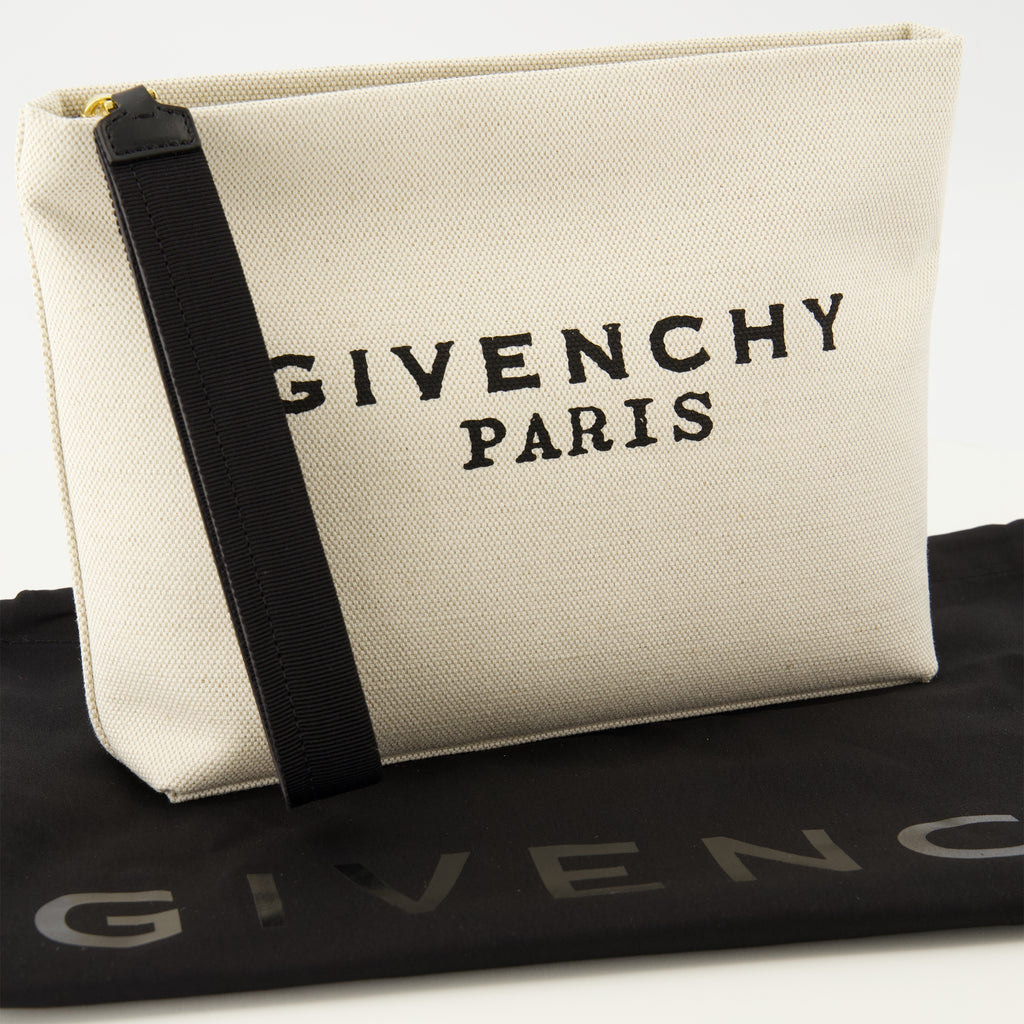 Imagen de la cartera de lona beige de la marca Givenchy para mujer - Temporada Otoño-Invierno 2025 - Vista detallada_2