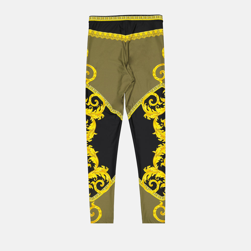 Pantalons Legging Barocco Coupe des Dieux Versace Jaune Femme