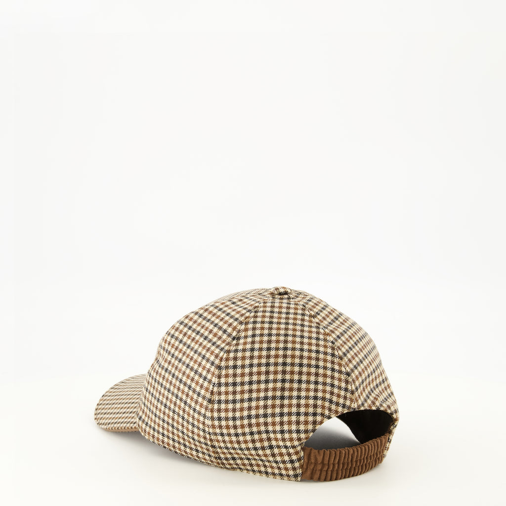 Chapeaux, casquettes et bonnets チェックウールキャップ Moncler Marron Homme