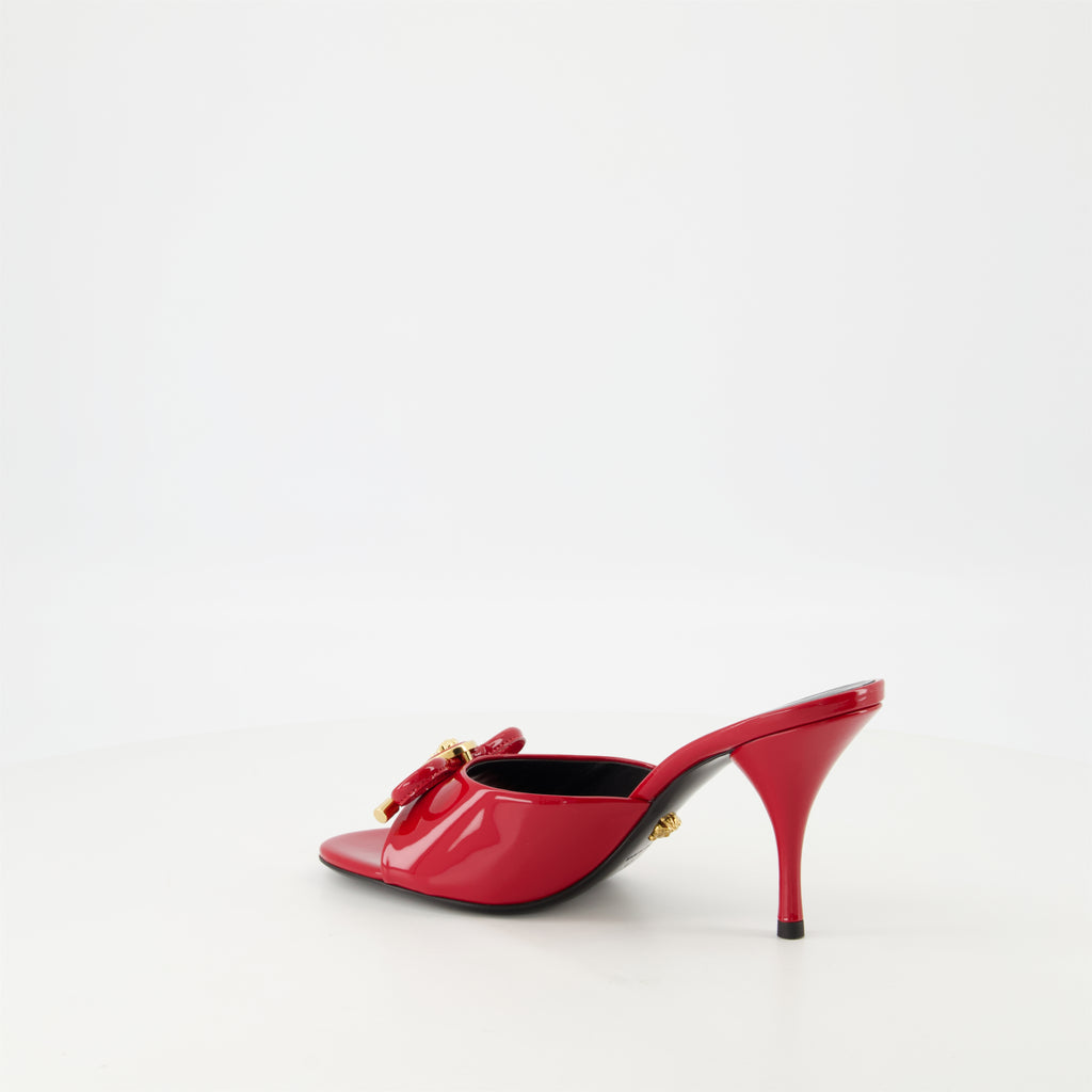 Chaussures ouvertes Mules à talon Bow Versace Rouge Femme
