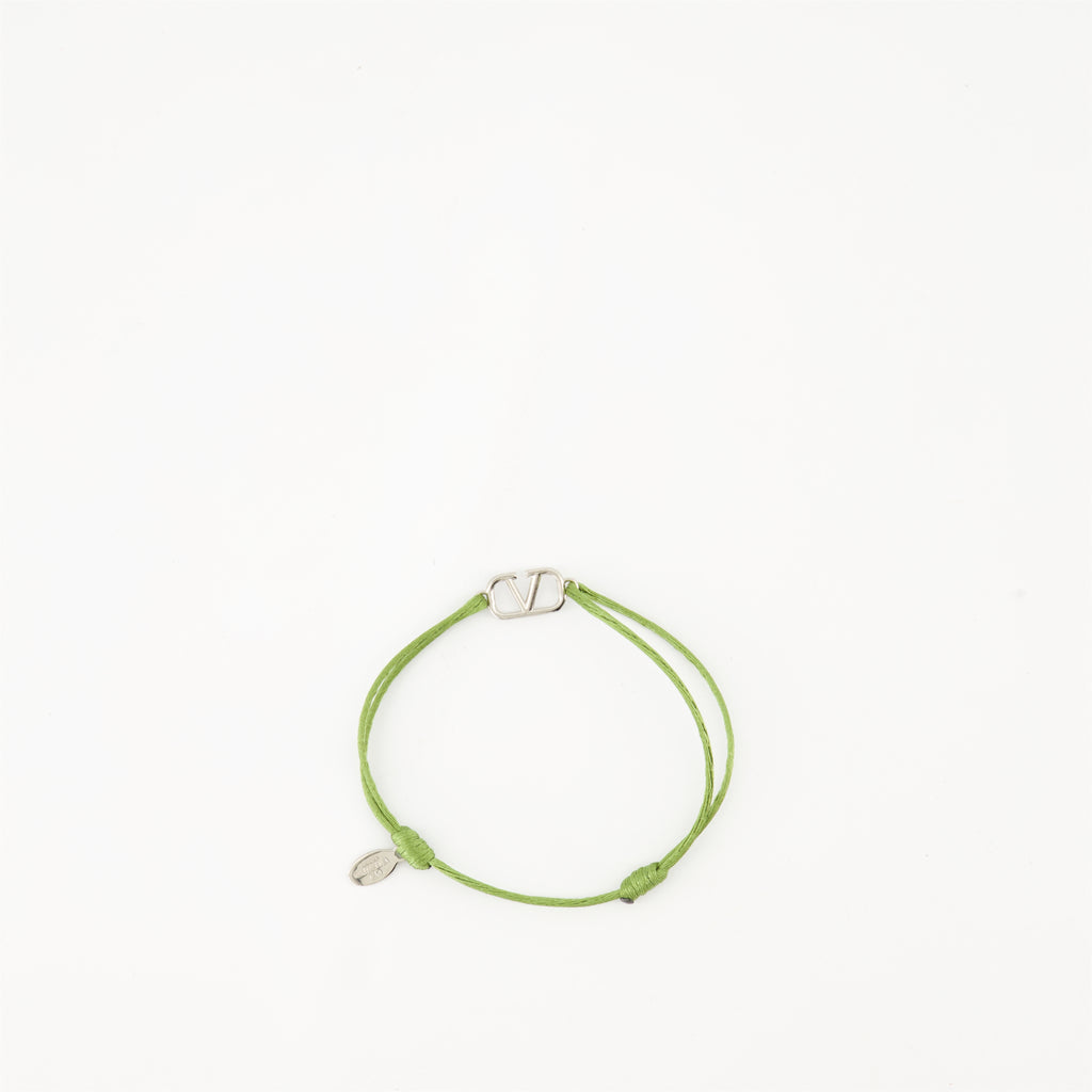 Bijoux Bracelet cordon Vlogo Valentino Garavani Vert Homme
