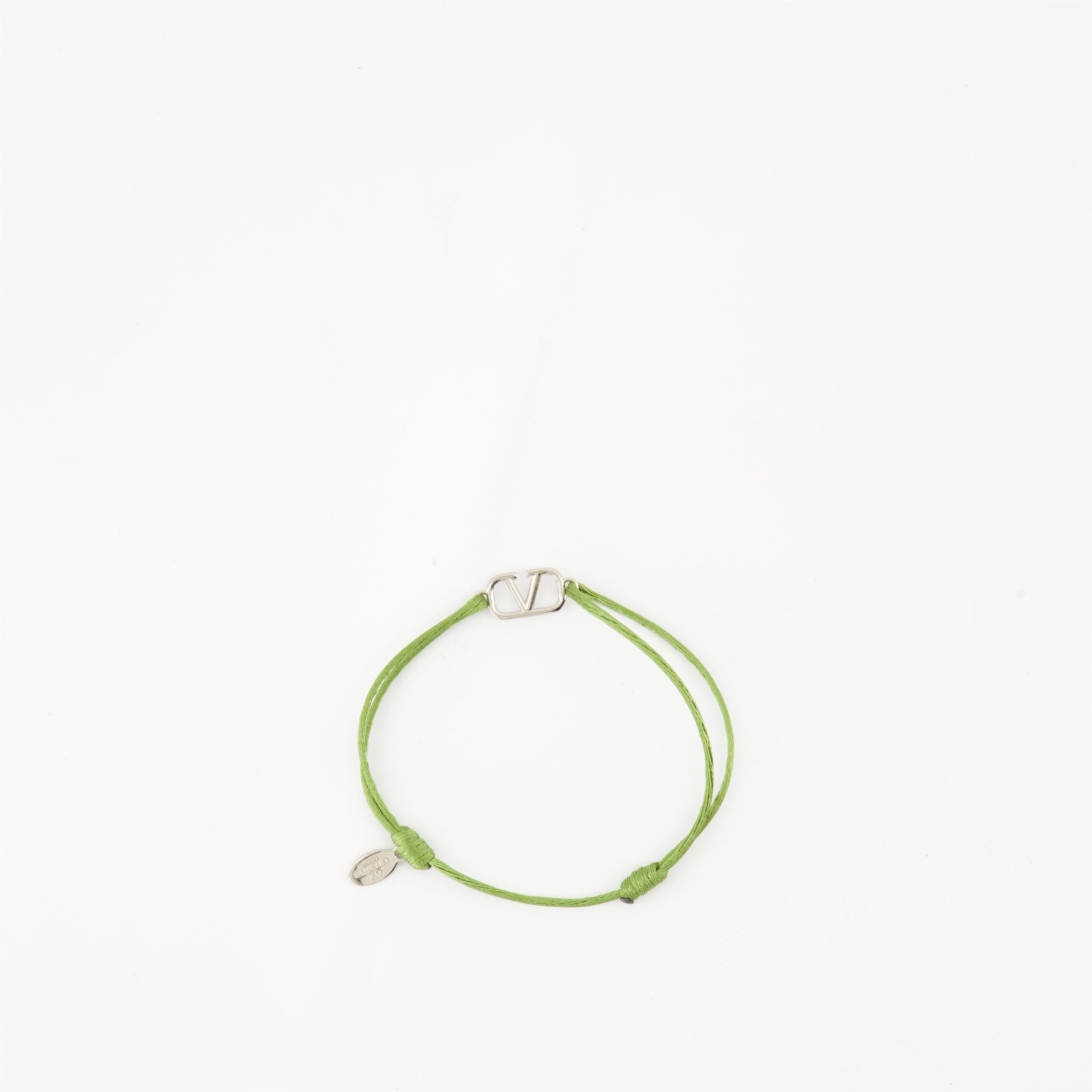 Bijoux Bracelet cordon Vlogo Valentino Garavani Vert Homme