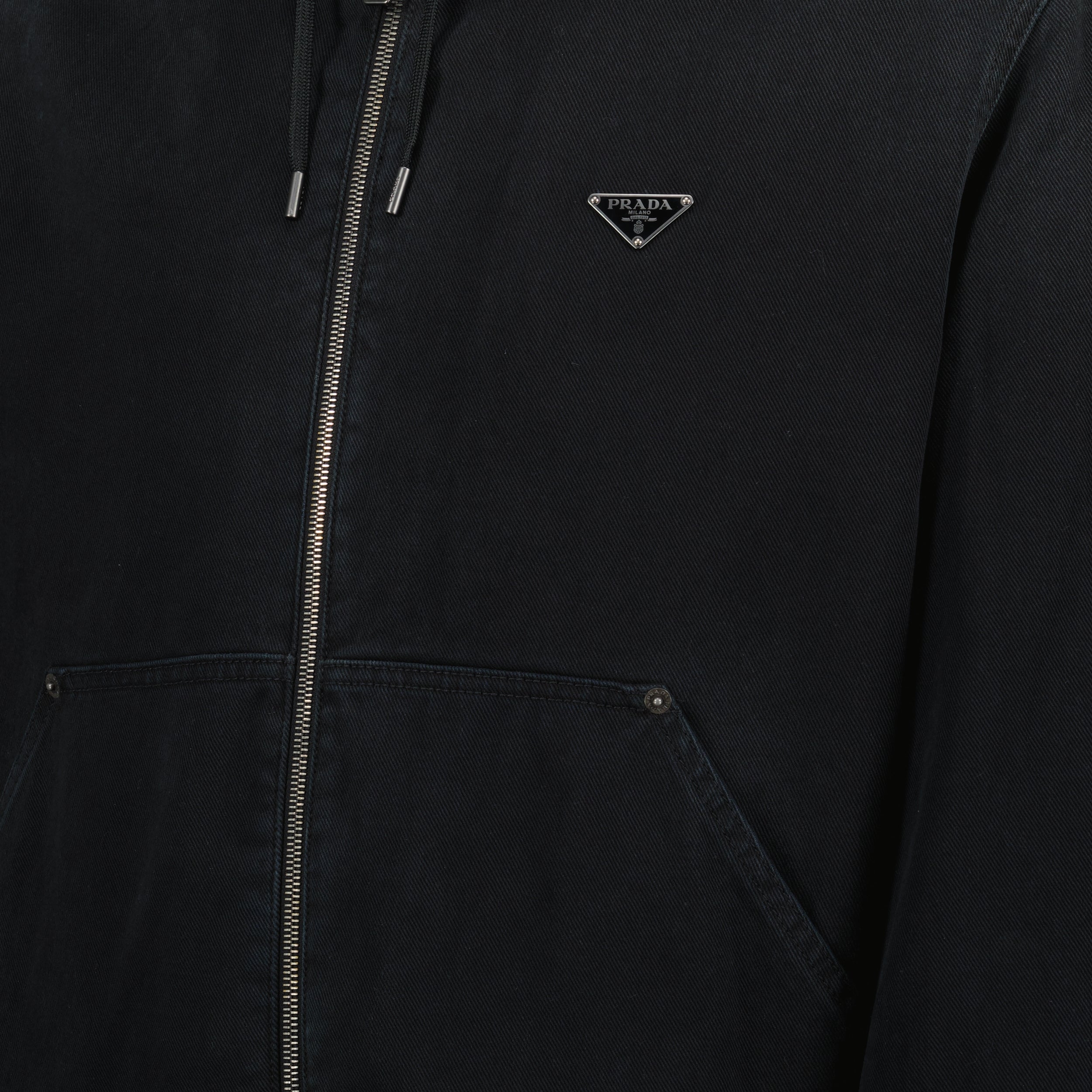 ジャケット フーデッドジャケット Prada 黒 Homme