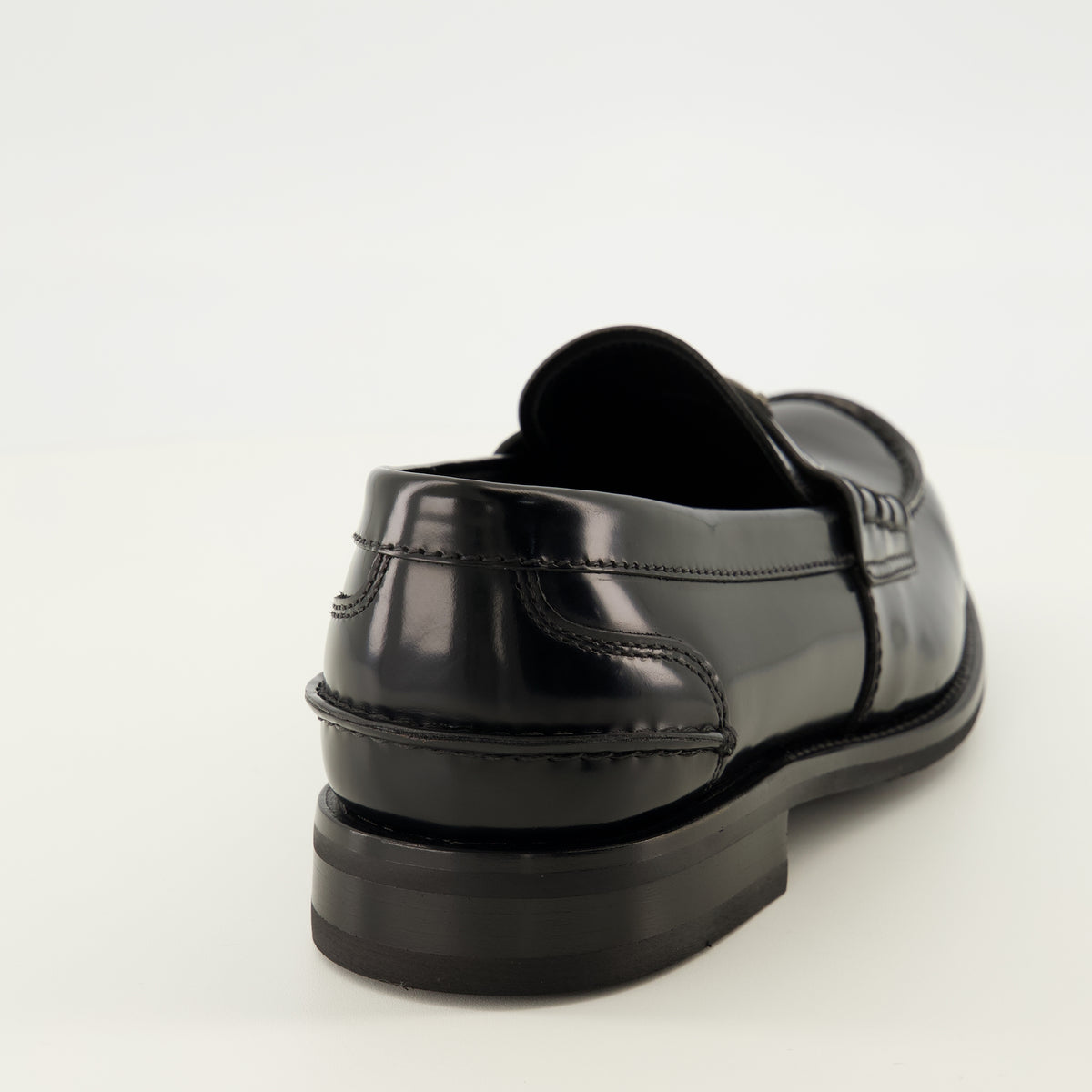 Mocassins Mocassins noir en cuir brossé Prada Noir Homme