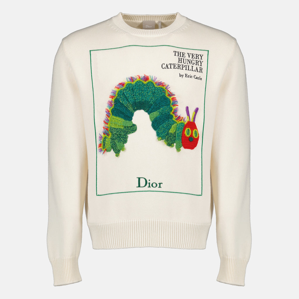 Maille White Book Cover Sweater Dior Blanc Homme