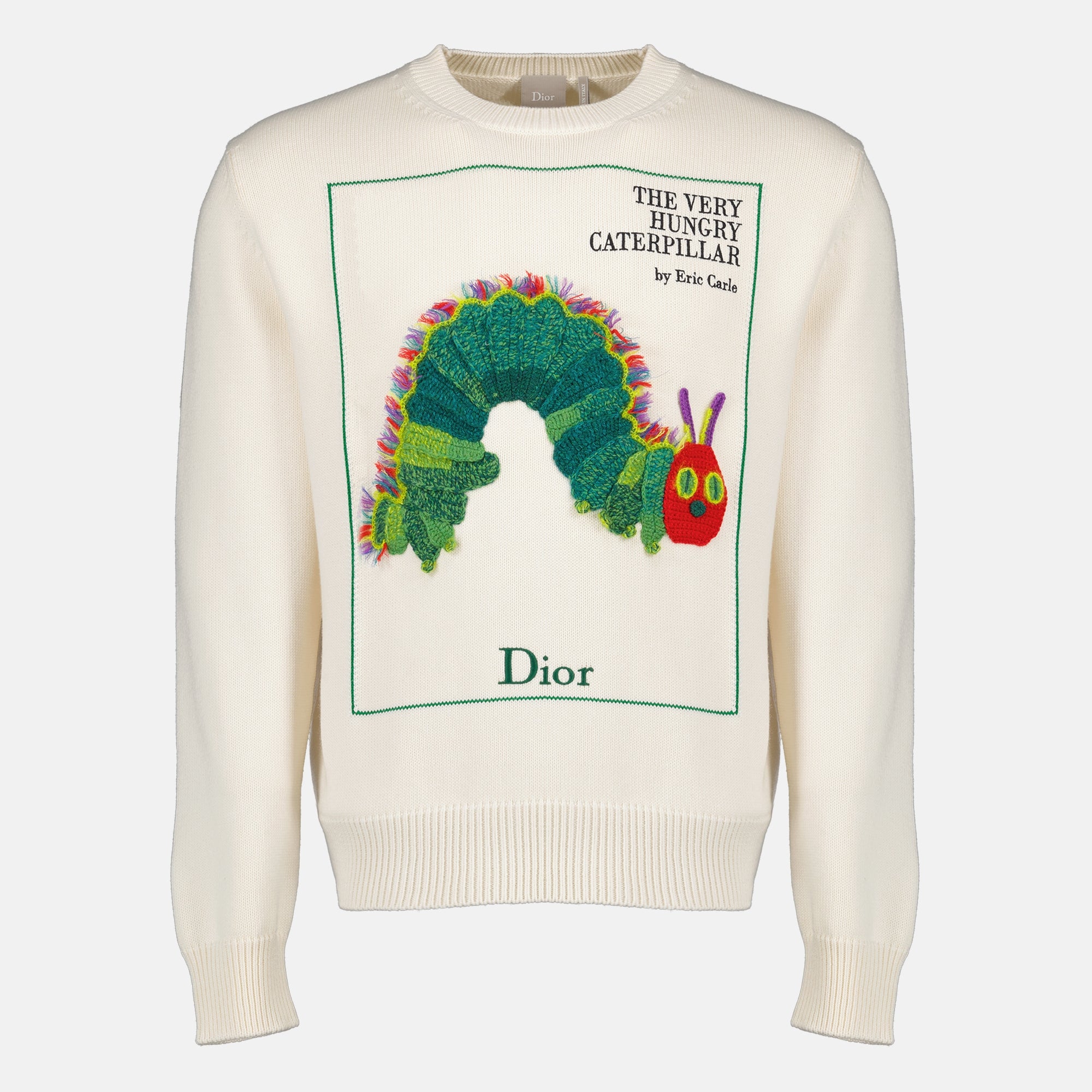 Maille White Book Cover Sweater Dior Blanc Homme