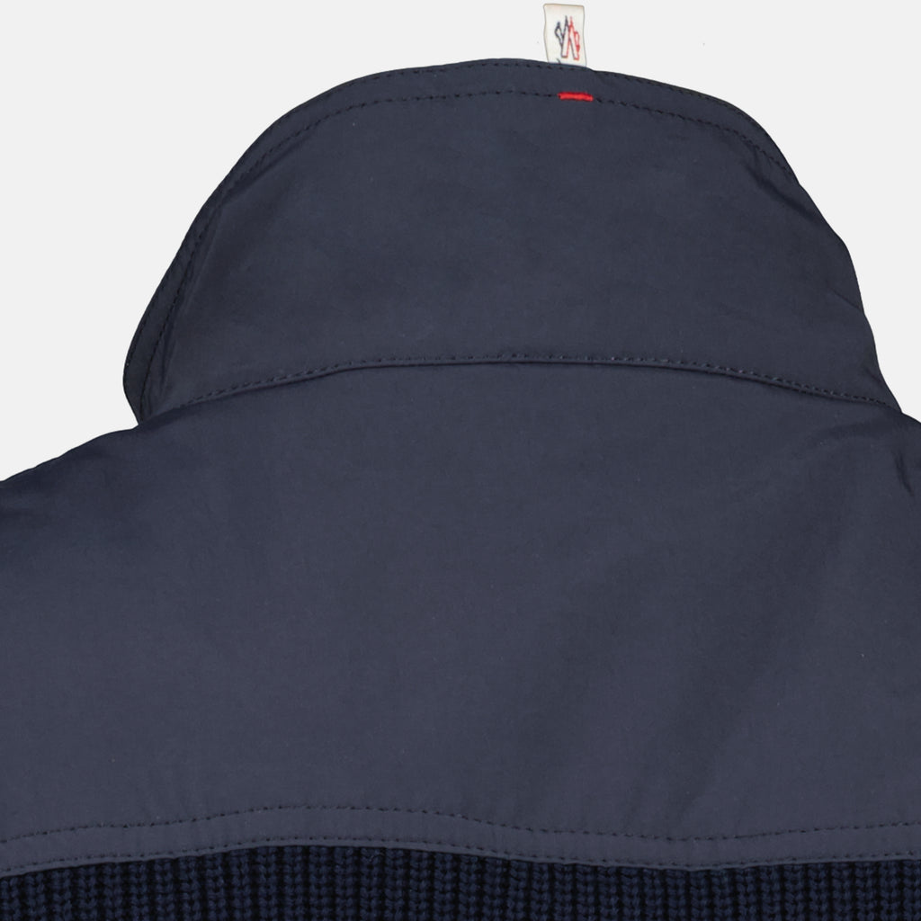 Image de l'article Veste cardigan bi-matière bleu de la marque Moncler Grenoble pour Homme - Saison Printemps-Été 2026 - Vue détaillée_2