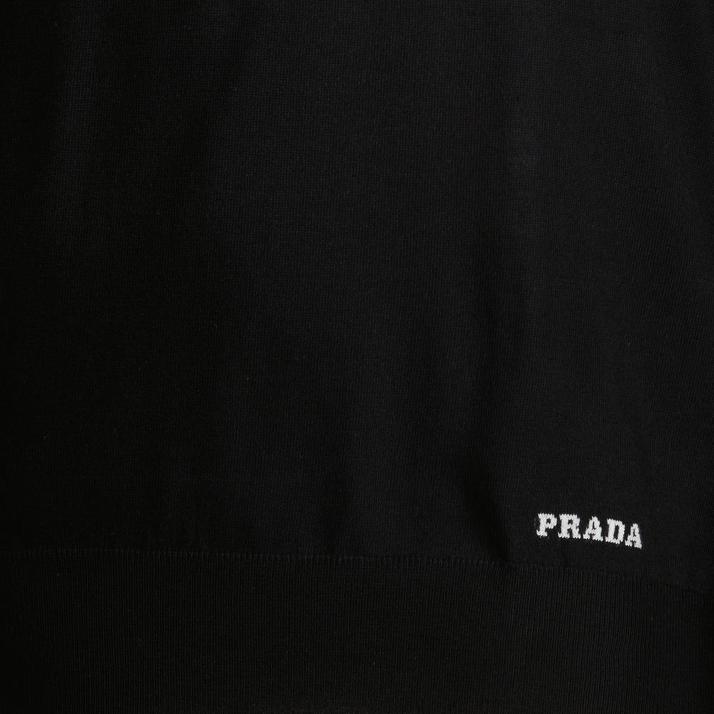 Malhas Sweater de Seda Prada Preto Homme