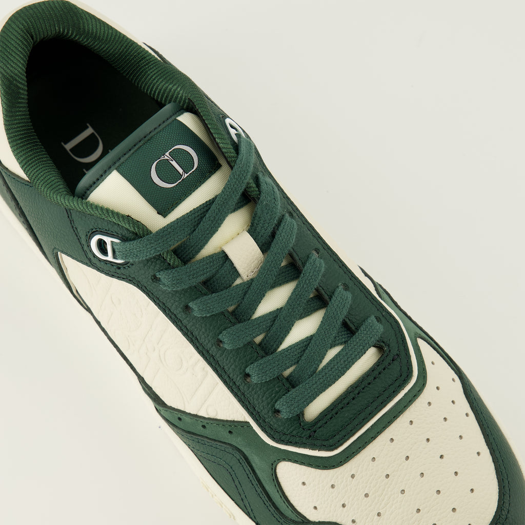 Image de l'article Baskets B27 Uptown basse verte de la marque Dior pour Homme - Saison Printemps-Été 2026 - Vue détaillée de haut
