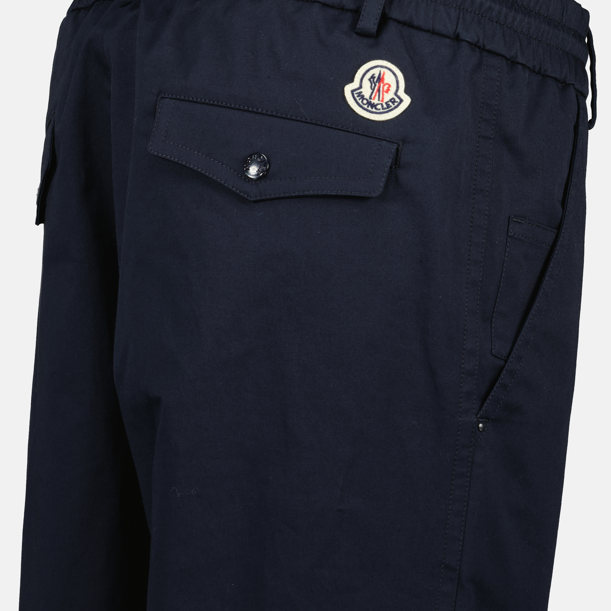 Pantalones Pantalones de algodón Moncler azul oscuro Homme
