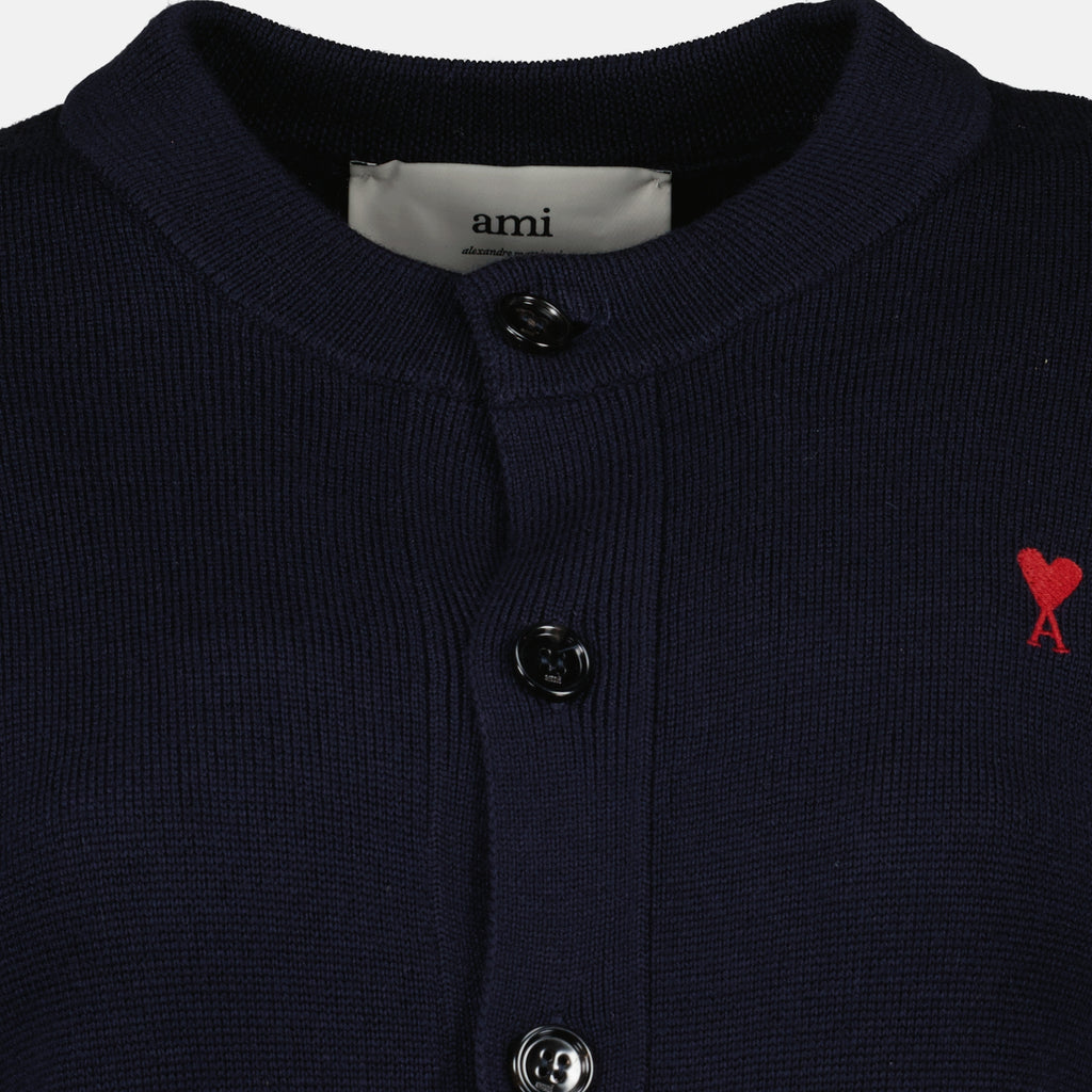 Image de l'article Cardigan AMI de coeur en de la marque Ami PARIS pour Femme - Saison Automne-Hiver 2025 - Vue détaillée_6