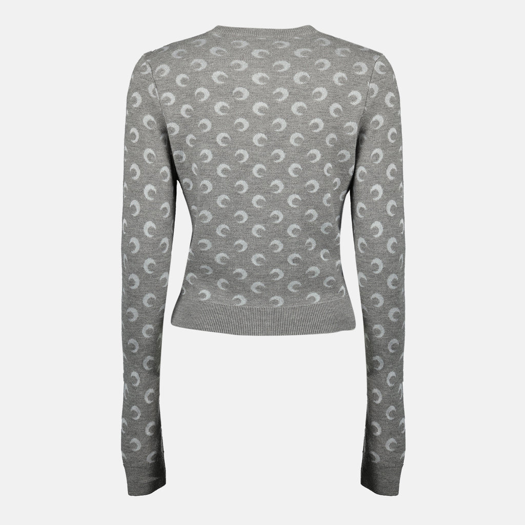 Immagine dell'articolo Cardigan Moon in lana del marchio Marine Serre per donna - Stagione Autunno-Inverno 2025 - Vista Posteriore