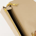 Umhängetaschen Kettenumschlaggeldbörsen Saint Laurent Beige Frauen