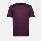 Image de l'article T-shirt à logo en cuir de la marque Moncler pour Homme - Saison Automne-Hiver 2025 - Vue de Face