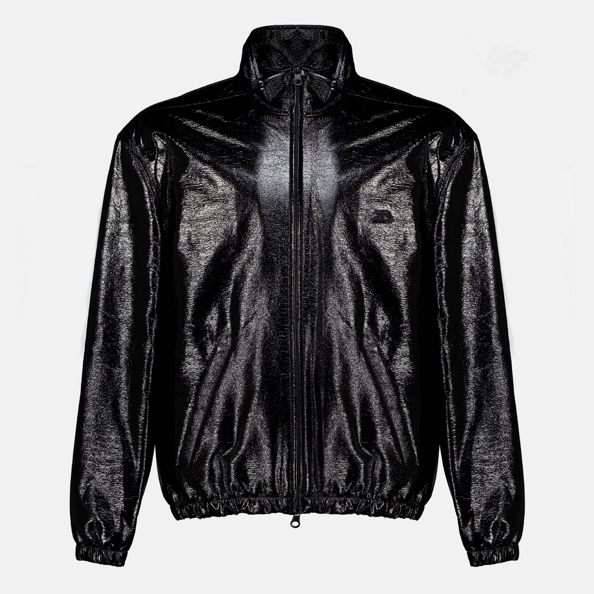 Vestes Schwarze Vinyl-Trainingsjacke Courrèges Noir Femme