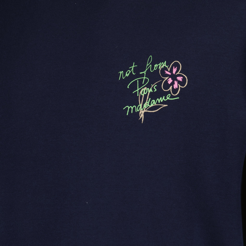 T-shirt T-shirt Slogan Esquisse Drole De Monsieur Blu scuro Homme