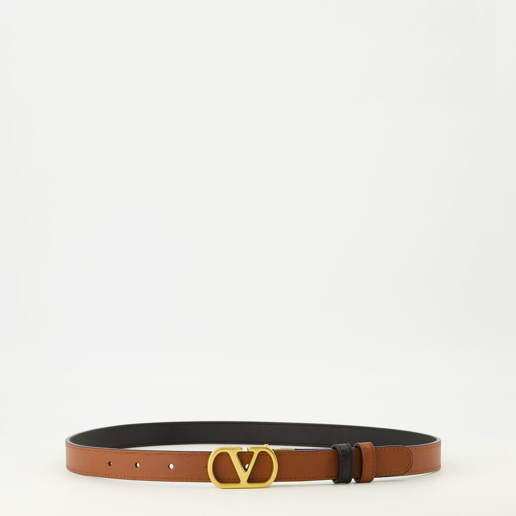 Image de l'article Ceinture Vlogo réversible noir et marron de la marque Valentino Garavani pour Femme - Saison Printemps-Été 2026 - Vue détaillée_2