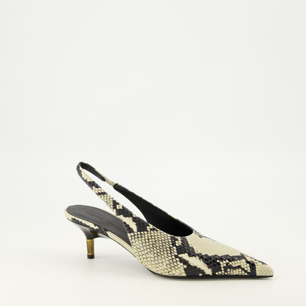 Escarpins Bella Low Python Haut Effekt Pumps Khaite Gris Femme
