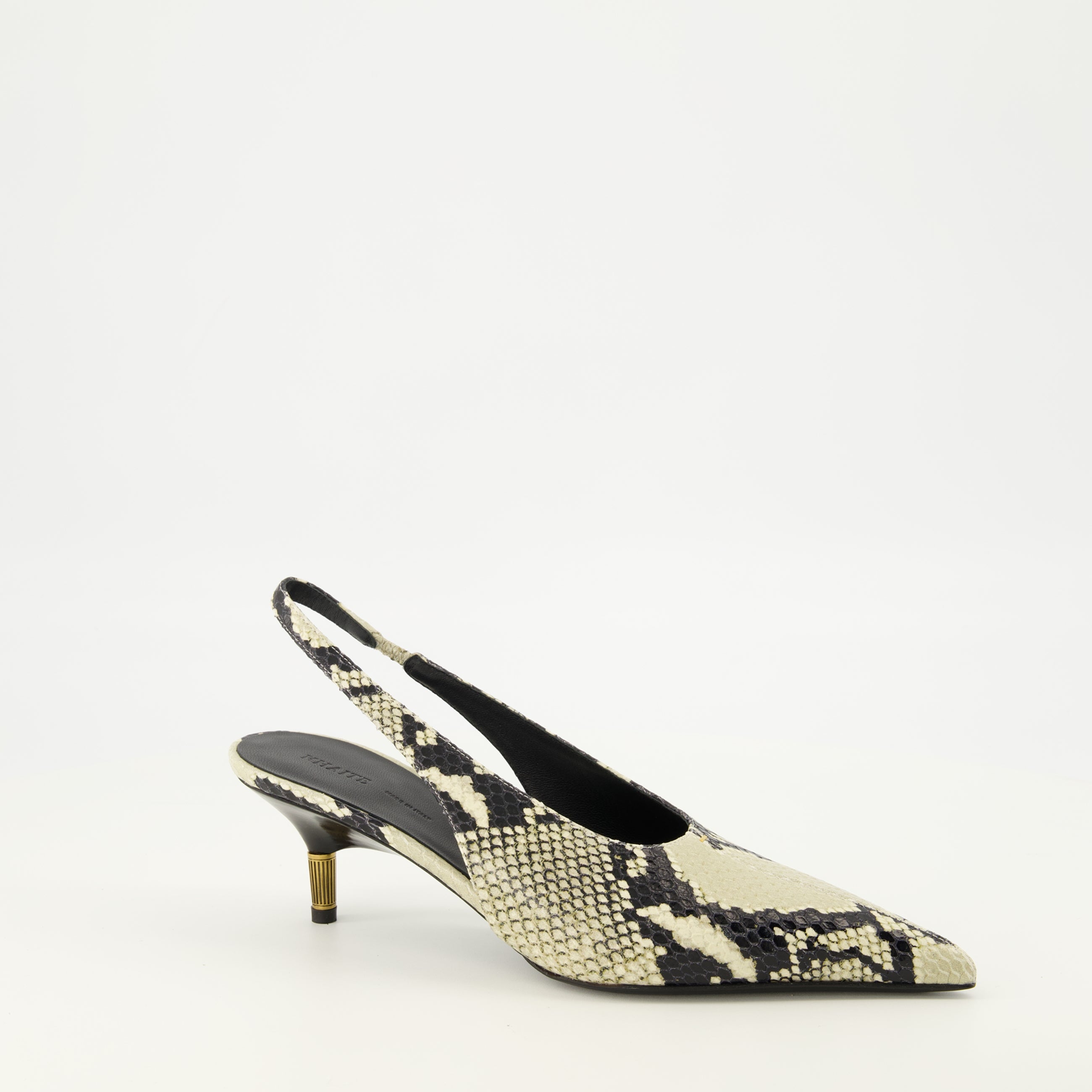 Escarpins Escarpins Bella Low effet peau de python Khaite Gris Femme