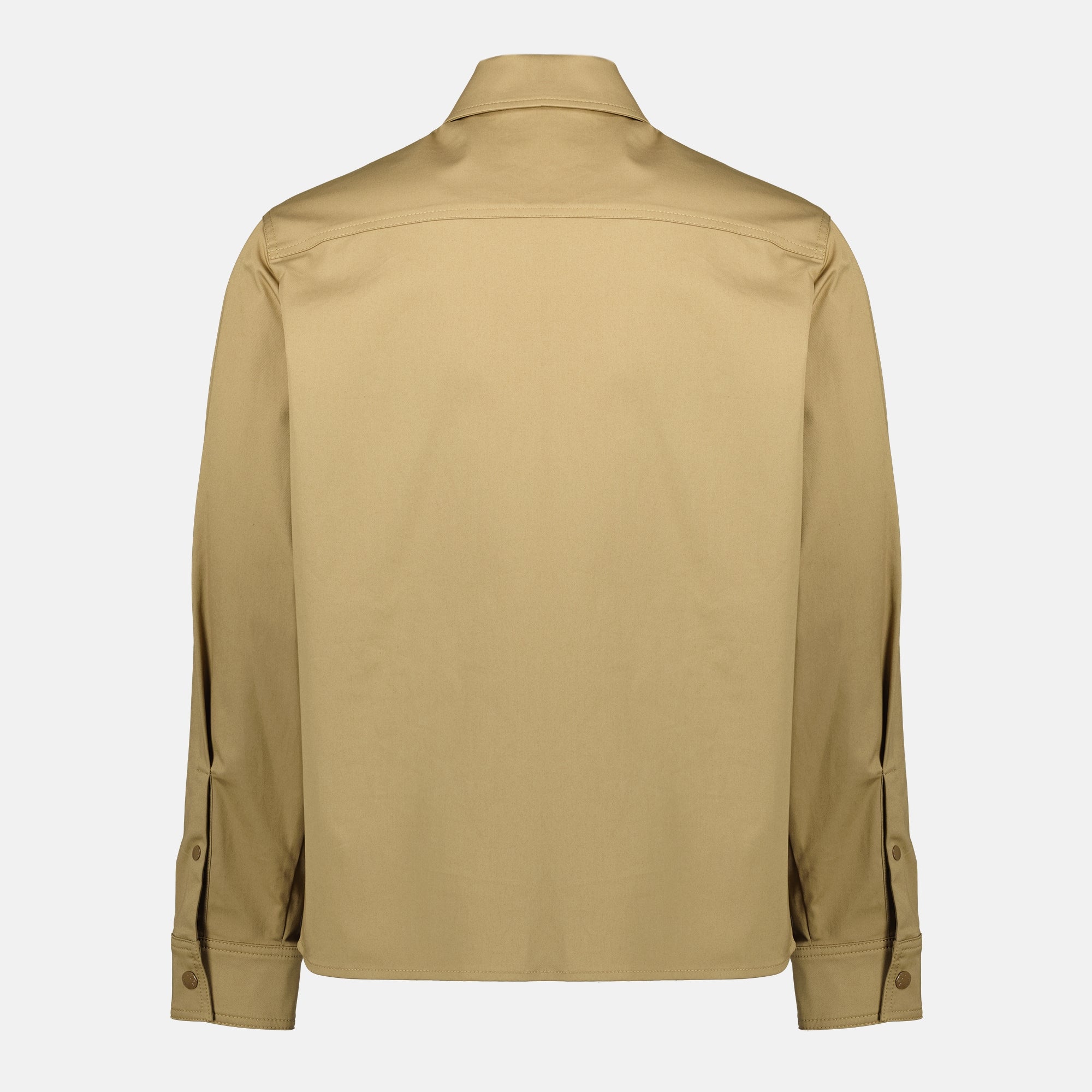 Image de l'article Surchemise en gabardine beige de la marque Moncler pour Homme - Saison Printemps-Été 2026 - Vue de Dos