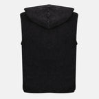 Imagen del sudadera sin mangas de algodón rizado negro de Diesel para hombre - Temporada Primavera-Verano 2026 - Vista Trasera