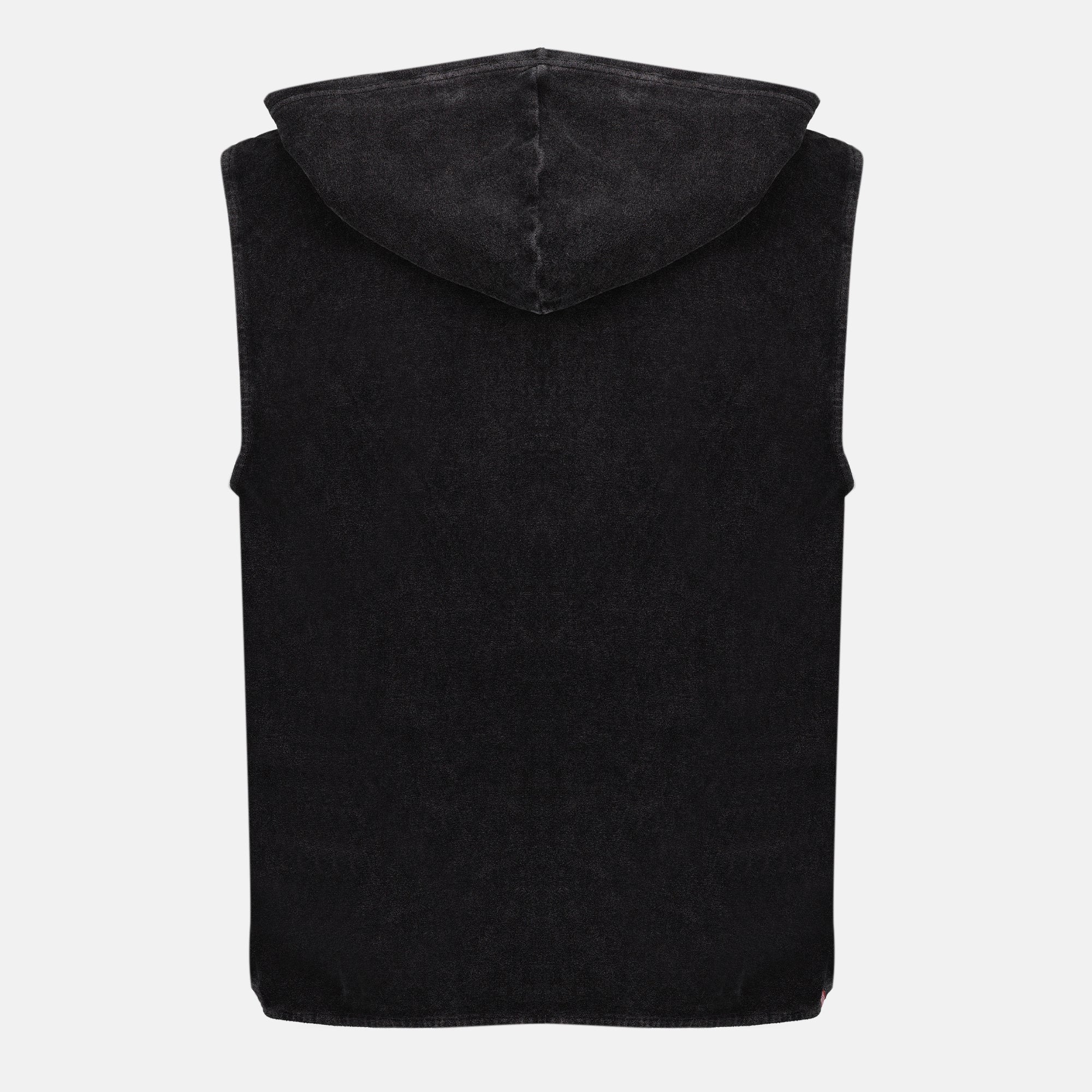 Image de l'article Sweat sans manches en coton éponge noir de la marque Diesel pour Homme - Saison Printemps-Été 2026 - Vue de Dos