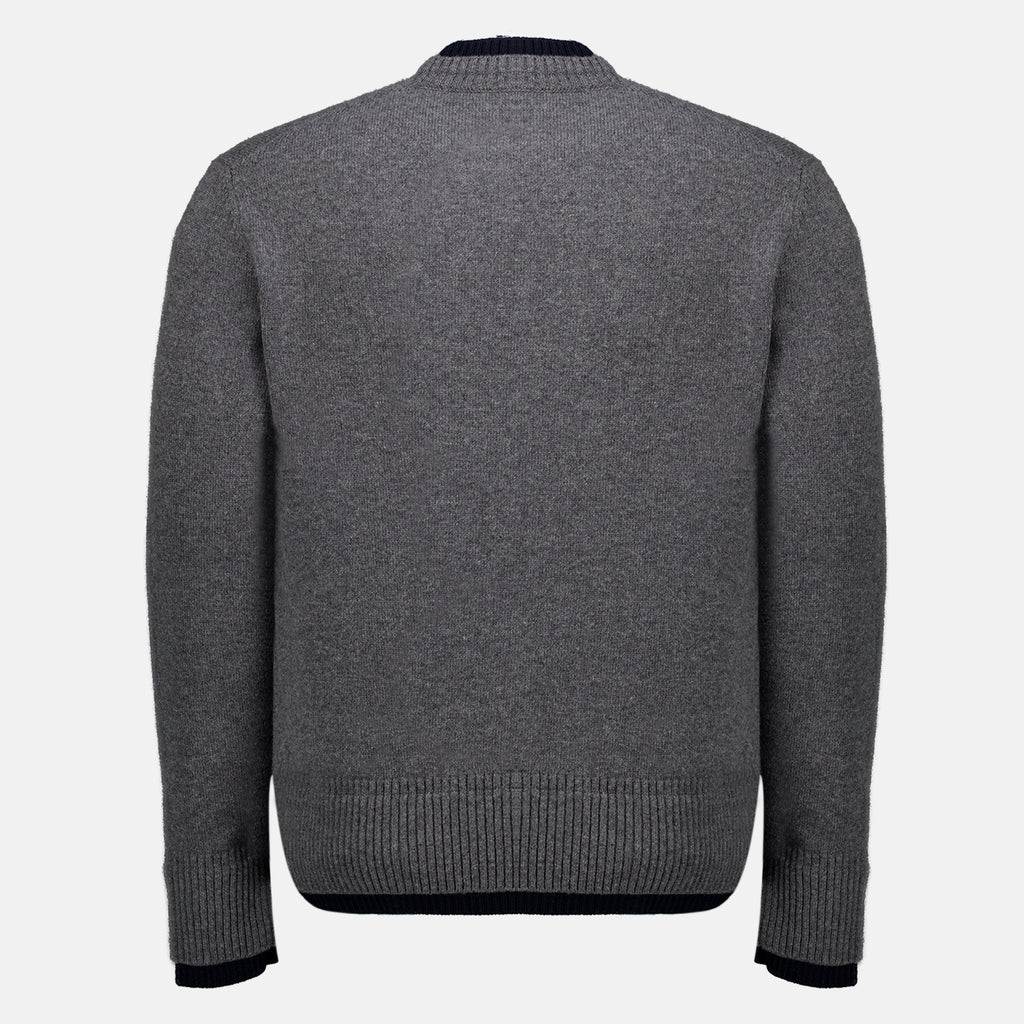 Maille Pull gris en laine et cachemire Moncler Gris Homme