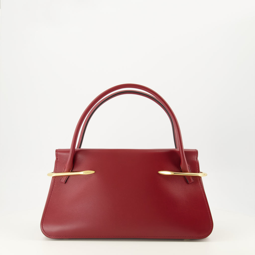 Image of the Givenchy Pinch medium bordeaux bag for Women - Spring-Summer 2026 - Front View