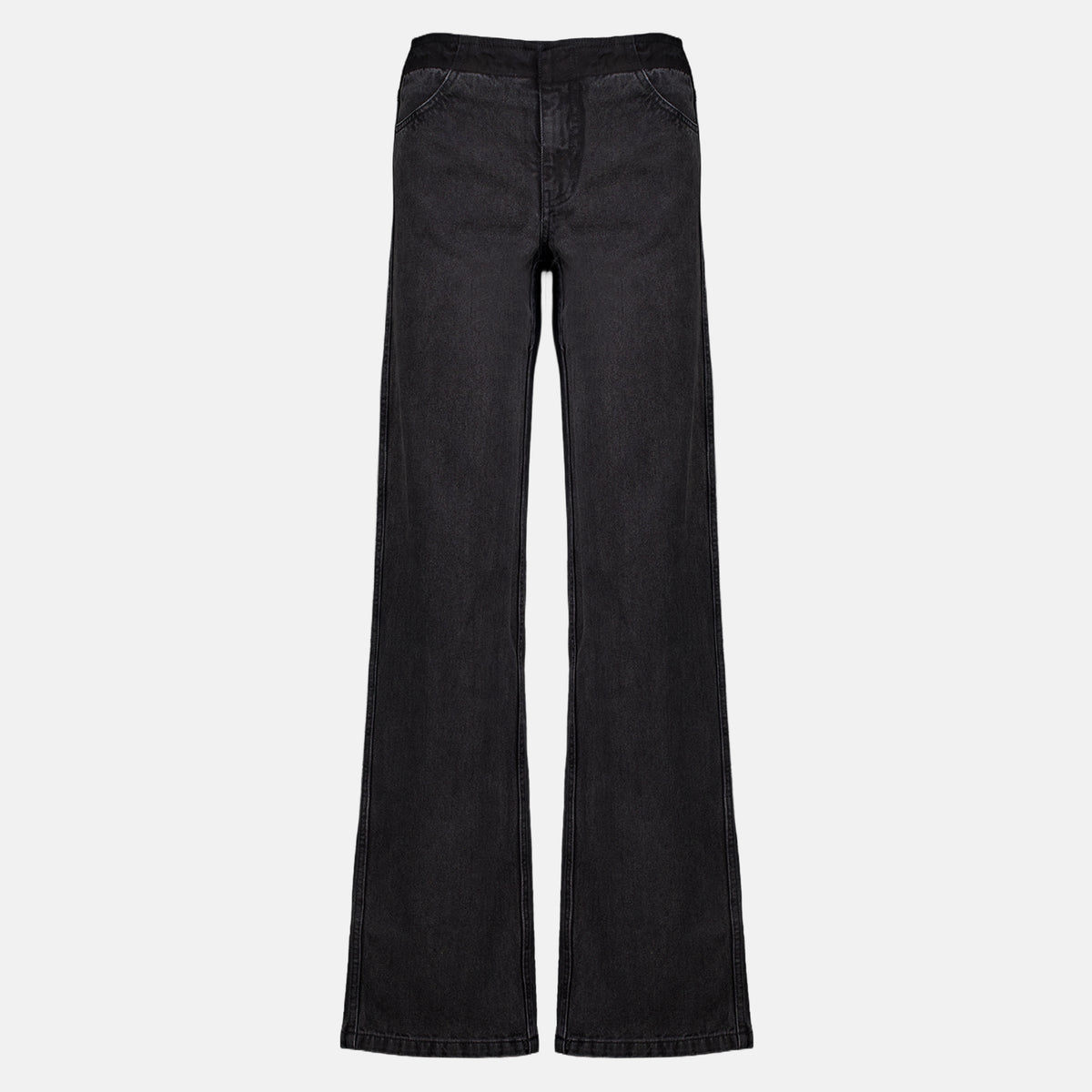 Pantalons Jean en denim noir destructuré Christopher Esber Noir Femme