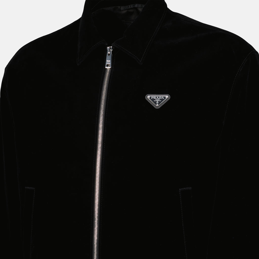 Jaquetas Blouson en velours Prada Preto Homme
