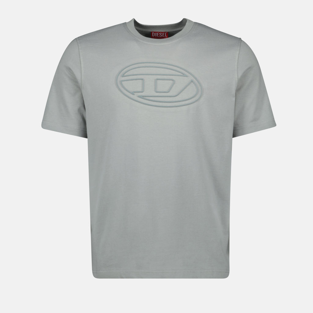 T-shirts T-shirt gris T-Adjust-Bigoval Diesel Gris Homme