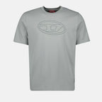 T-shirts T-shirt gris T-Adjust-Bigoval Diesel Gris Homme