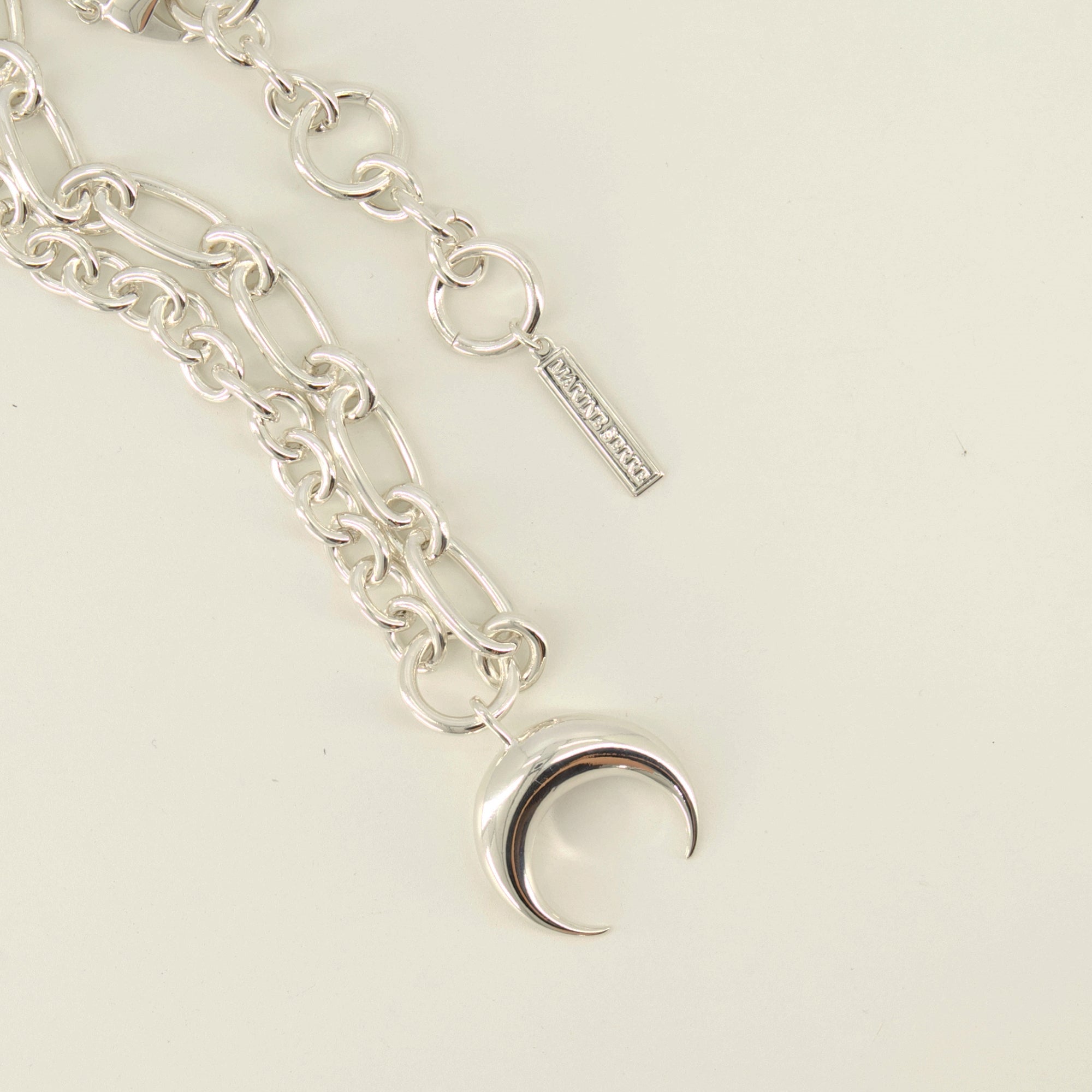 Bijoux Silver Moon Necklace Marine Serre Argenté Unisexe