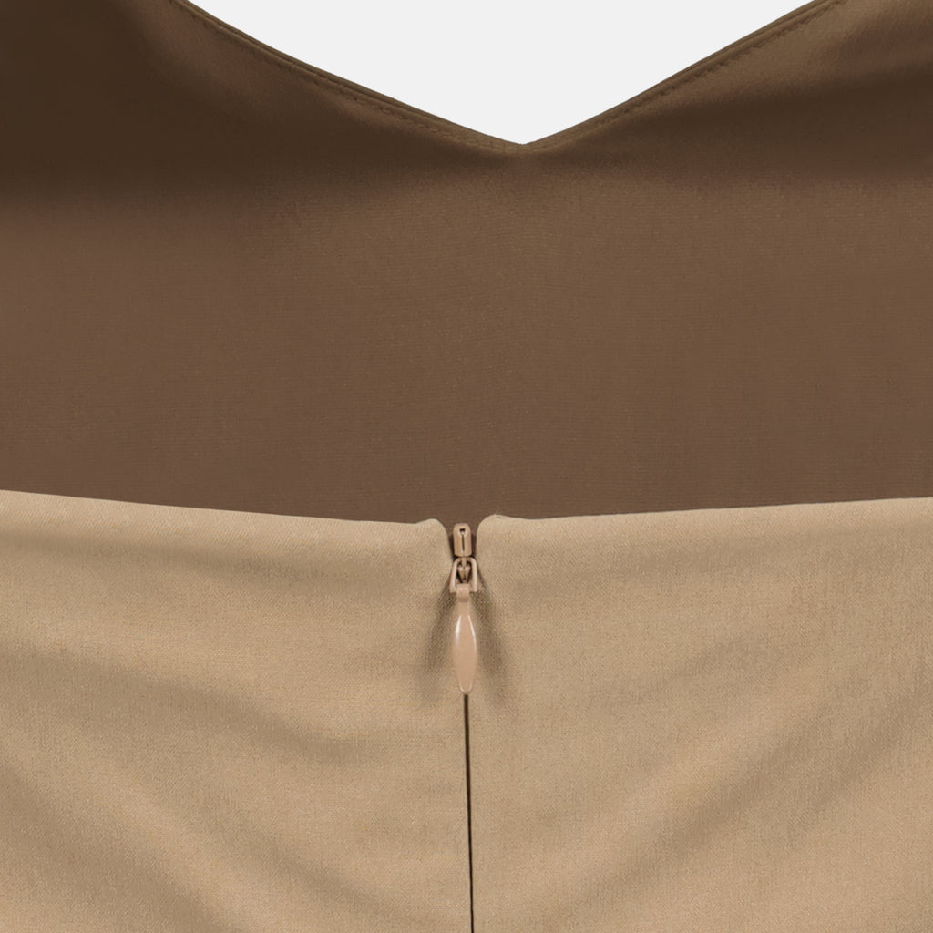 マックスマーラブランドの女性用ベージュシルクトップの画像 - 2026年春夏コレクション - 詳細ビュー_2