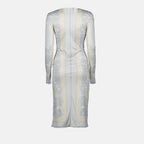 Abiti Vestito The Gods' Cut Versace Argento Femme