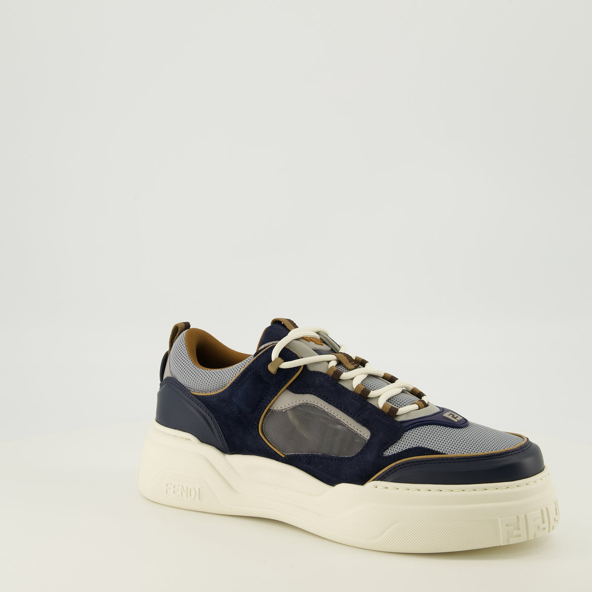 Baskets Baskets Fendi Force bleu marine Fendi Bleu foncé Homme