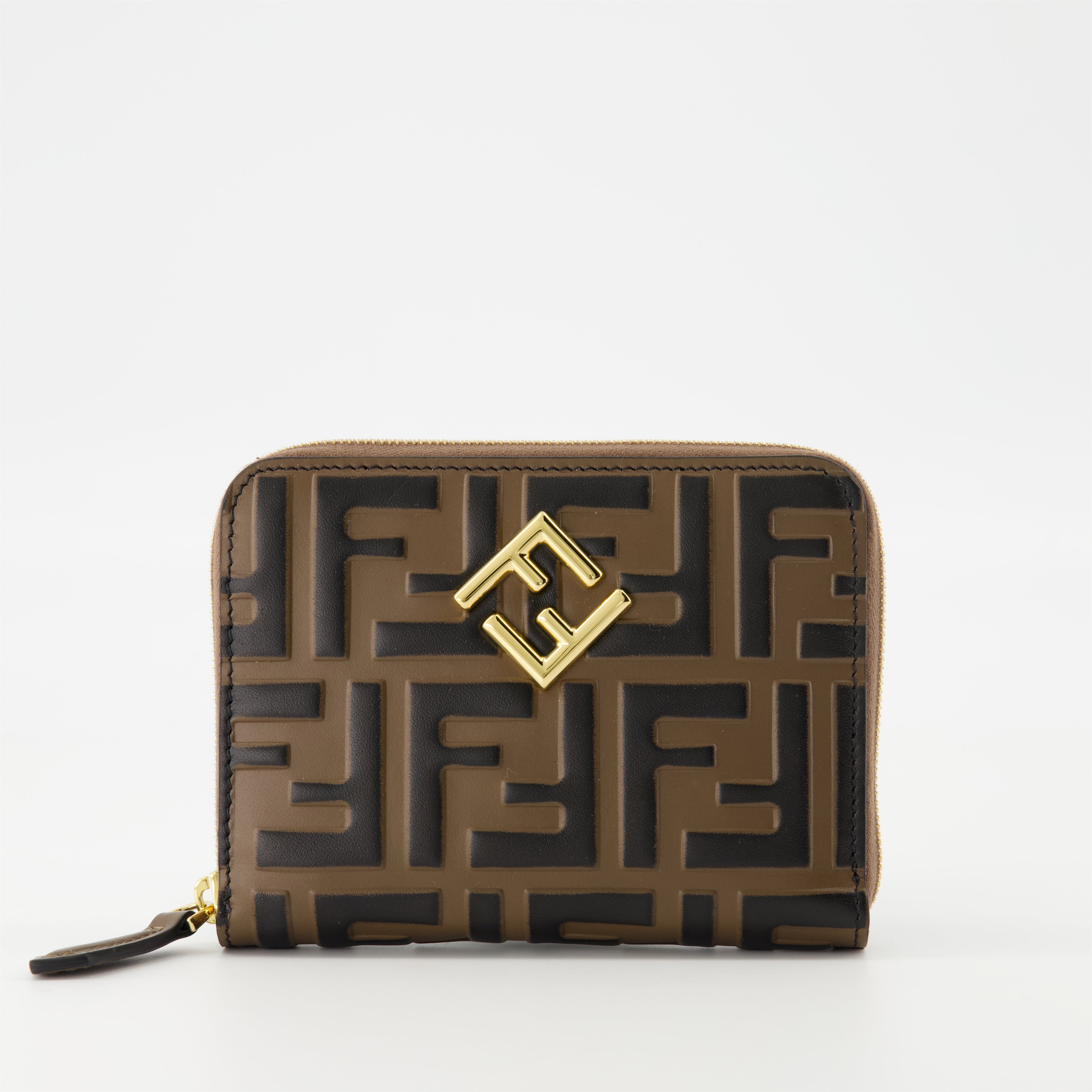 Petite maroquinerie Portefeuilles zippé FF Diamonds Fendi Marron Femme