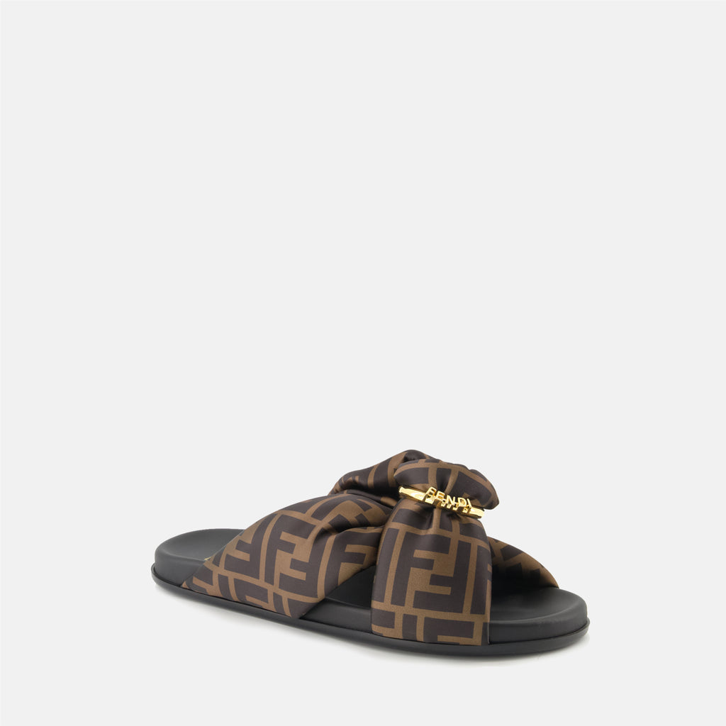 Offene schuhe Feel Sandalen Fendi Braun Femme