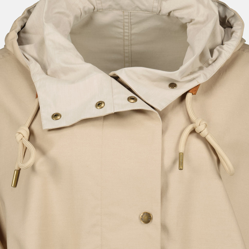 Manteaux 브루네라 파카 아이보리 가바르딘 Moncler Beige Femme