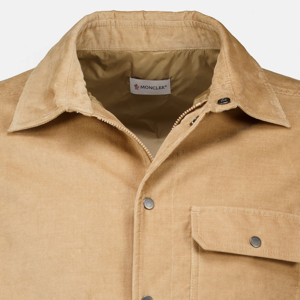 Chemises Camicia in velluto a coste beige Moncler Beige Homme