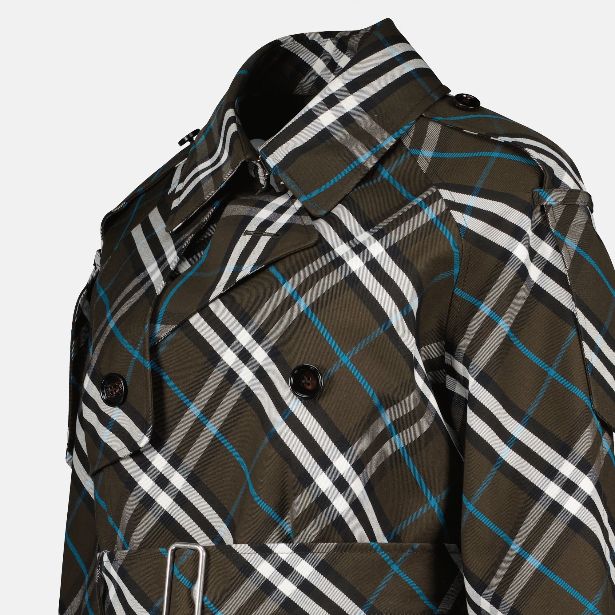 Manteaux Trench-coat à carreaux Burberry Gris Femme