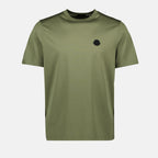 T-shirt T-shirt con Logo Verticale Moncler Verde Homme