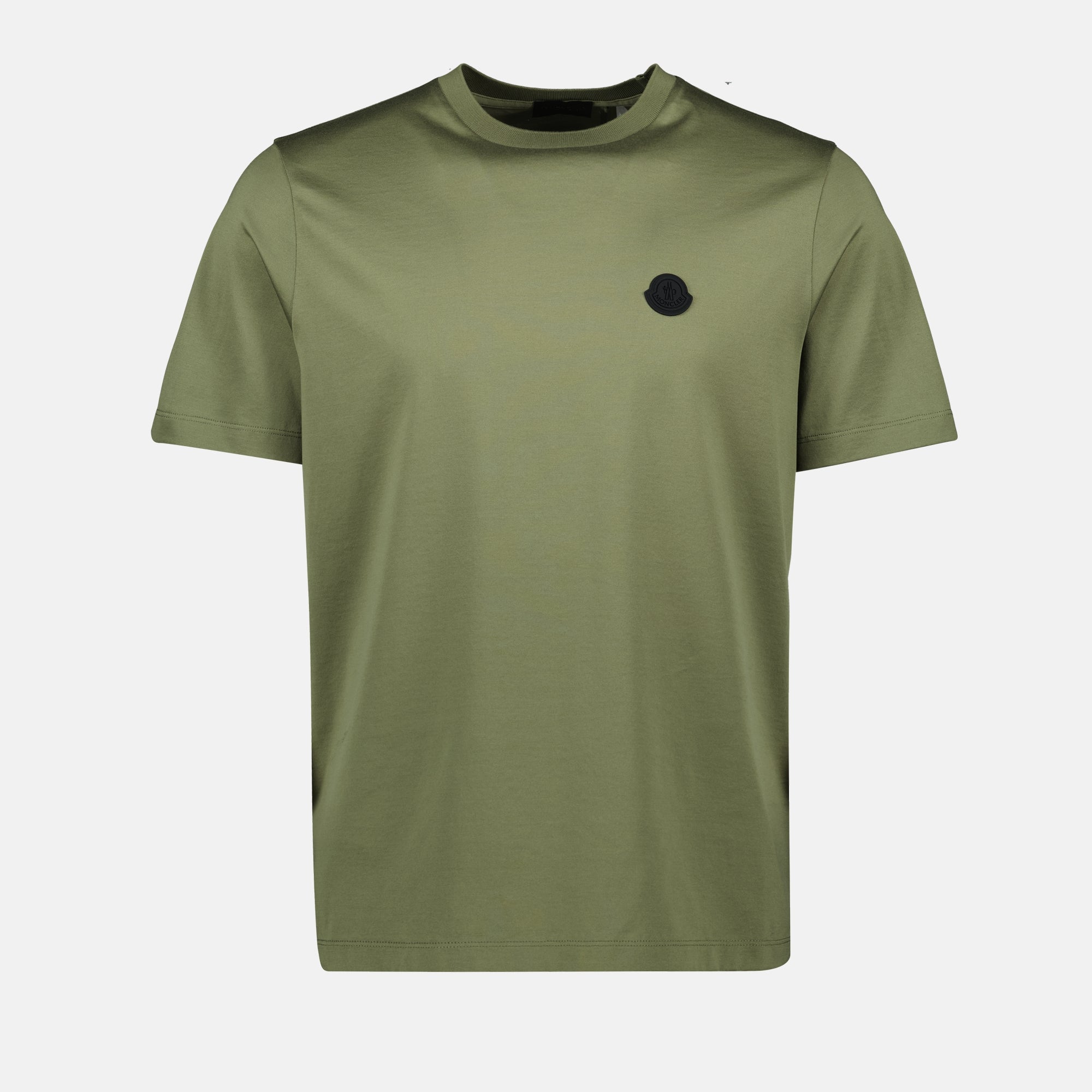 T-shirts T-shirt à logo vertcal Moncler Vert Homme