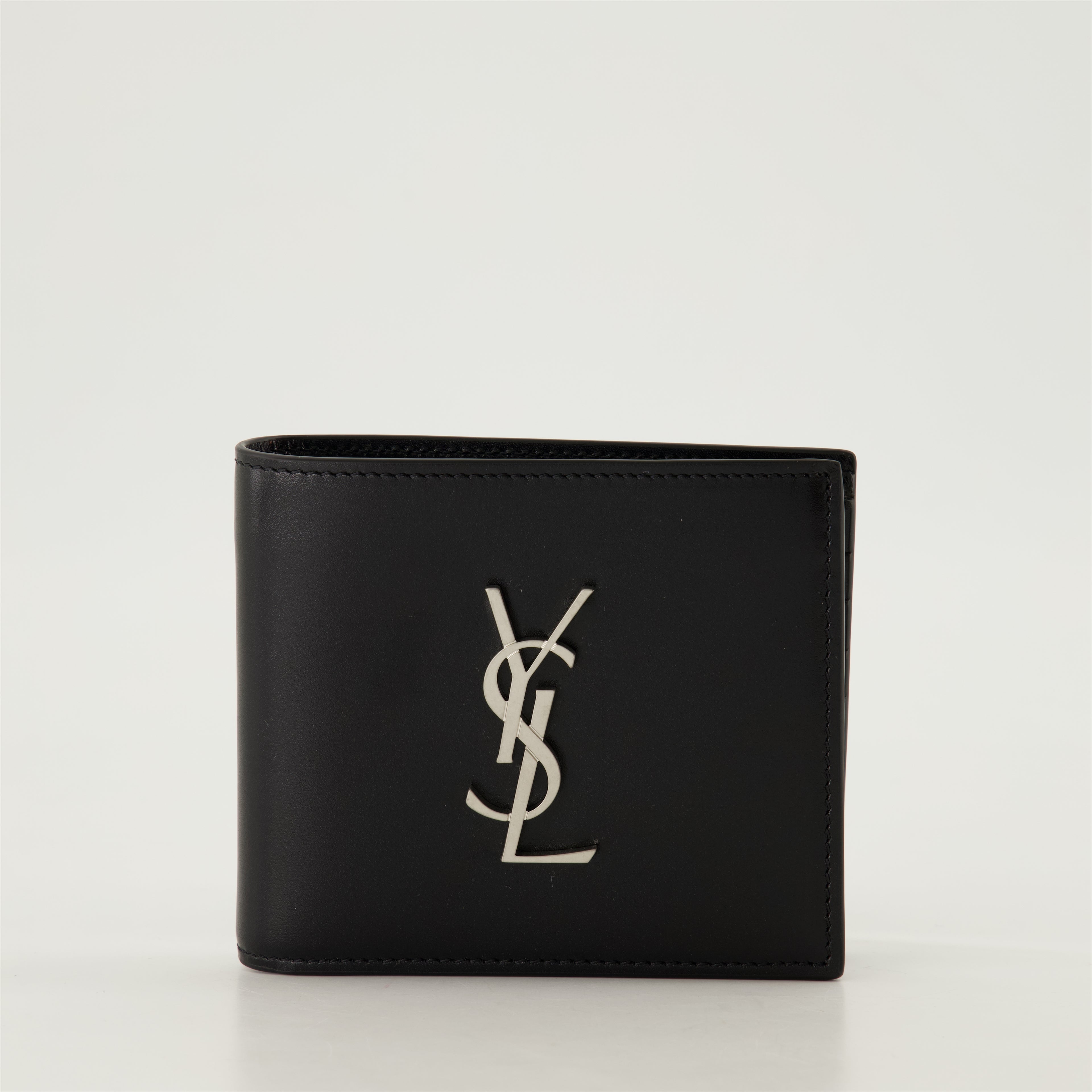 Pequeños artículos de cuero Cartera Cassandre Saint Laurent Negro Homme