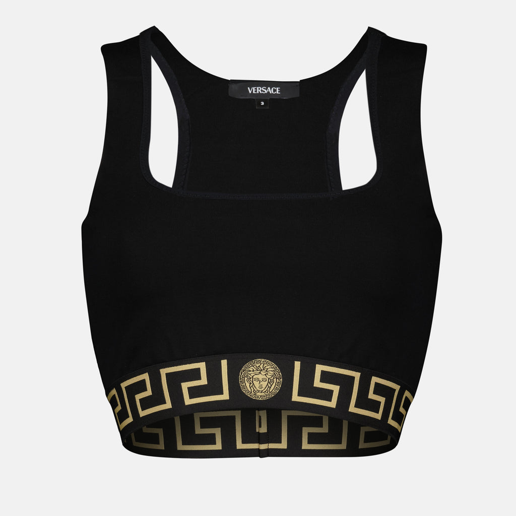 Tops Brassière de sport Medusa Versace Noir Femme