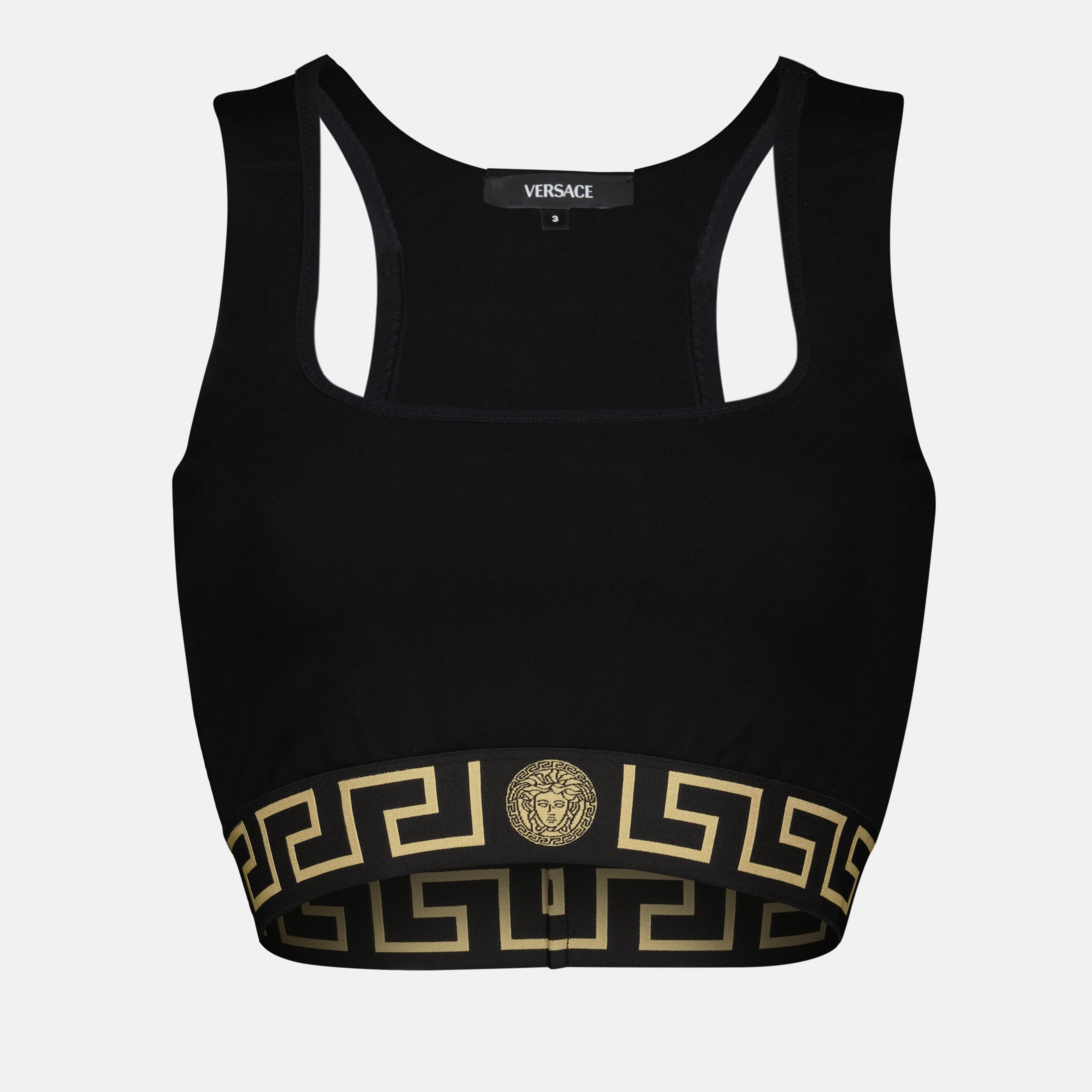 Tops Brassière de sport Medusa Versace Noir Femme